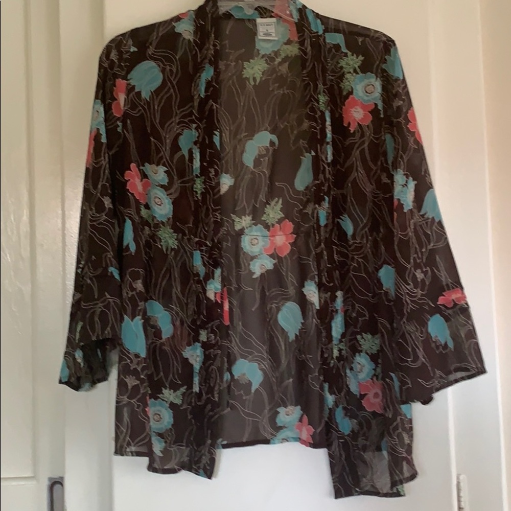 Brown floral blouse